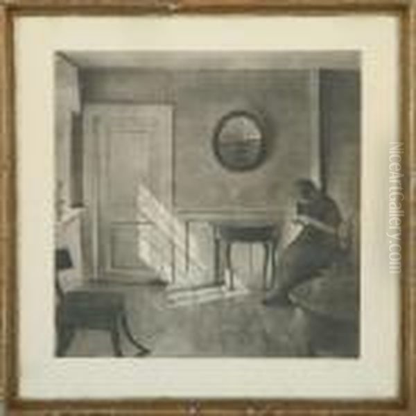 The Old Sitting Room Oil Painting by Peder Vilhelm Ilsted