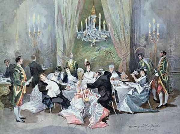 Act II Scene 10 from Le Reveillon Oil Painting by Etienne Carjat