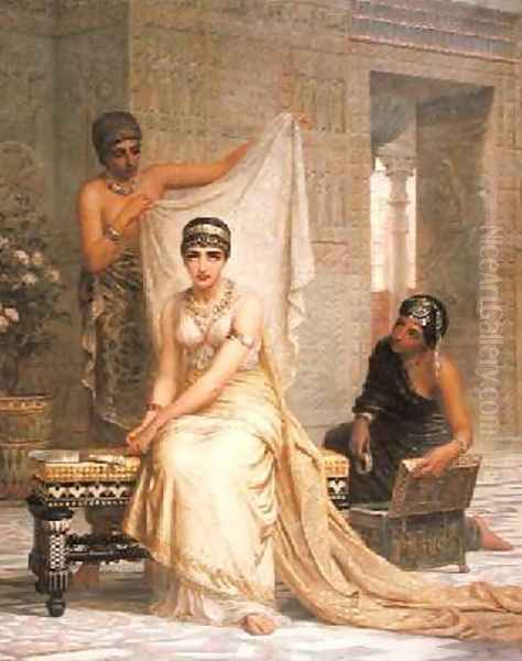 Queen Esther 1878 Oil Painting by Edwin Longsden Long