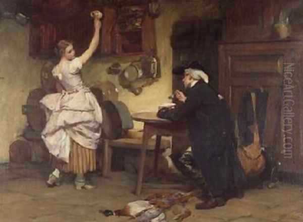 Flirtation 1885 Oil Painting by John Seymour Lucas