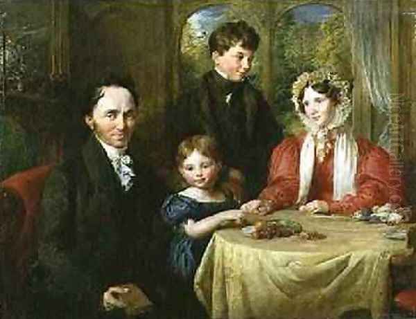 WA Garrett and Family 1830 Oil Painting by John Linnell