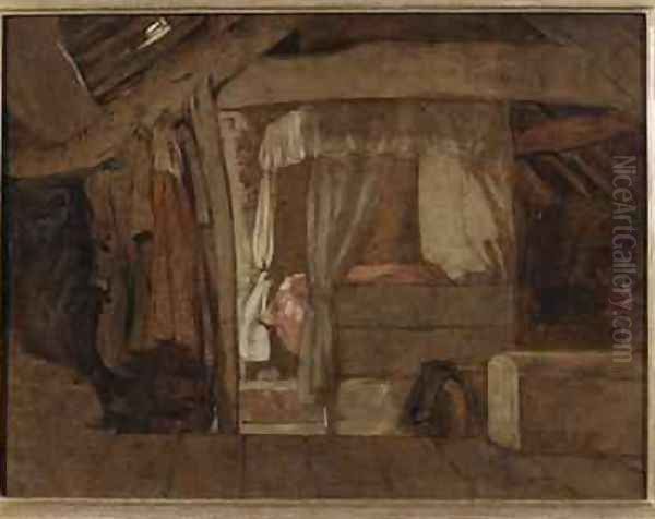 The Bed in the Attic Oil Painting by John Linnell