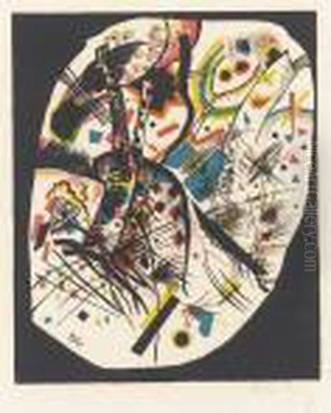 Kleine Welten Iii (roethel 166) Oil Painting by Wassily Kandinsky