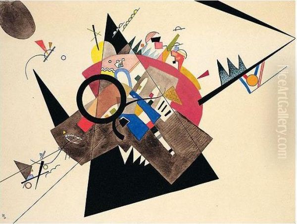 Schwarzes Dreieck (black Triangle) Oil Painting by Wassily Kandinsky