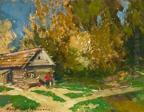 Rural Idyll Oil Painting by Konstantin Alexeievitch Korovin