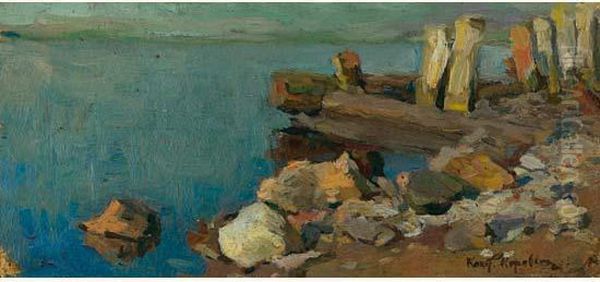 Bord De Riviere Oil Painting by Konstantin Alexeievitch Korovin