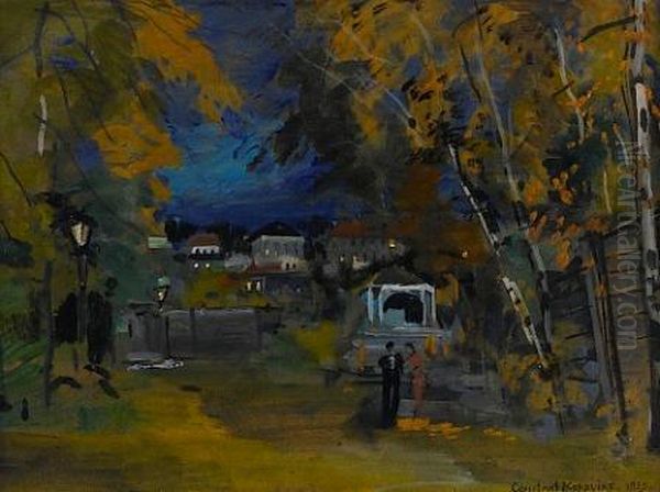 Landscape In France Oil Painting by Konstantin Alexeievitch Korovin