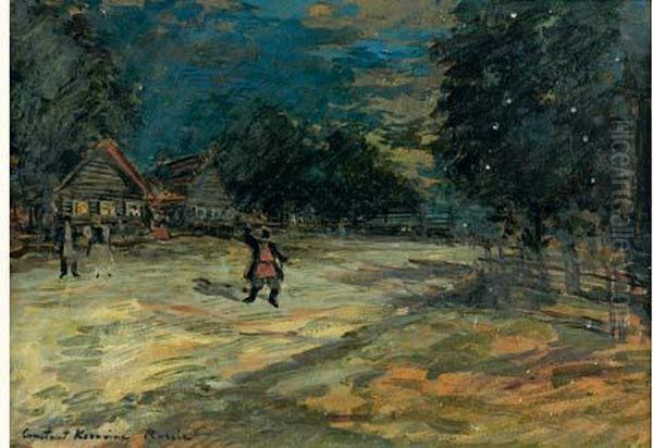 Le Buveur Oil Painting by Konstantin Alexeievitch Korovin