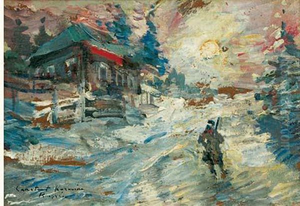 Le Retour Du Soldat Oil Painting by Konstantin Alexeievitch Korovin