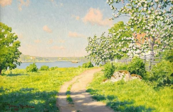 Sommar I Skargarden Oil Painting by Johan Krouthen