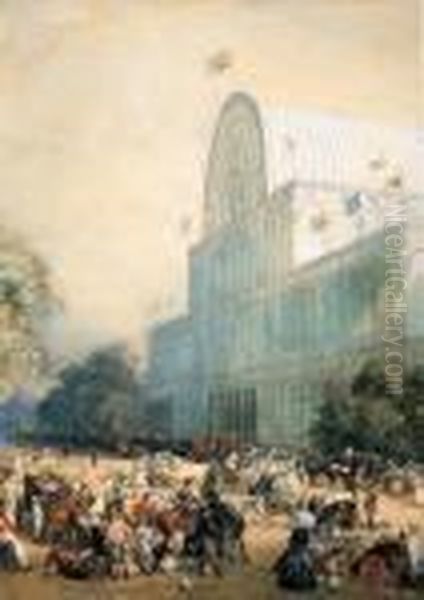 The Inauguration Of The Crystal Palace Oil Painting by Eugene Louis Lami