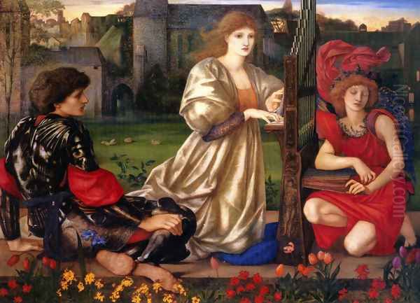 Le Chant d'Amour (Song of Love) Oil Painting by Sir Edward Coley Burne-Jones