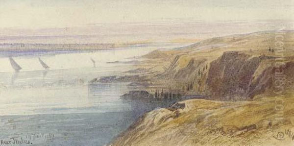 Near Thebes, Egypt Oil Painting by Edward Lear