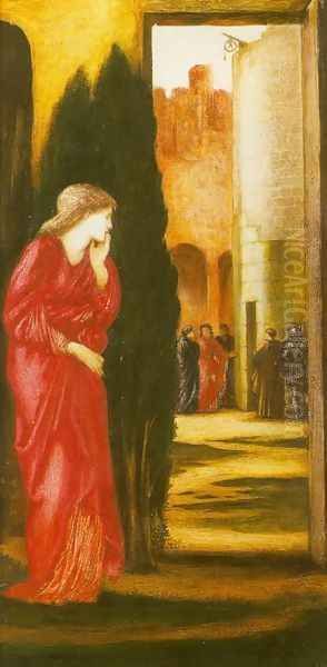 Danae and the Brazen Tower Oil Painting by Sir Edward Coley Burne-Jones