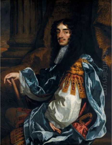 Portrait Of King Charles Ii Oil Painting by Sir Peter Lely