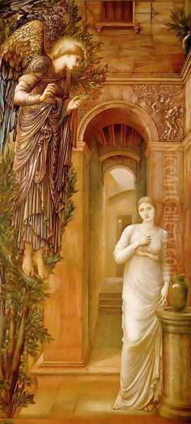 The Annunciation, 1879 Oil Painting by Sir Edward Coley Burne-Jones