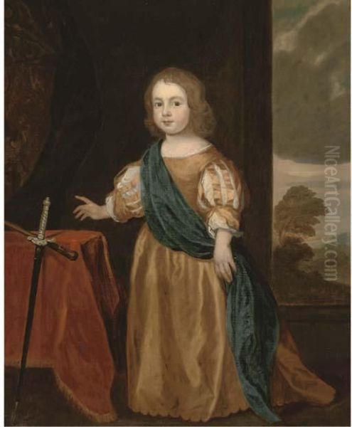 Portrait Of Sir Nicholas Pelham As A Young Boy Oil Painting by Sir Peter Lely