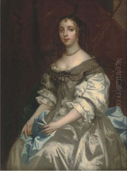 Portrait Of A Lady, Traditionally Identified Elizabeth, Countess Ofdevonshire Oil Painting by Sir Peter Lely