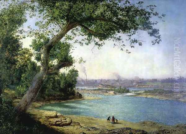 Falls of the Ohio and Louisville by Alexander Helwig Wyant