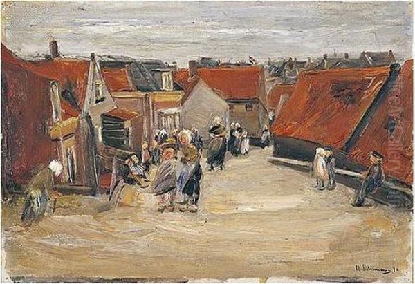 Strasse In Scheveningen (street In Scheveningen) Oil Painting by Max Liebermann