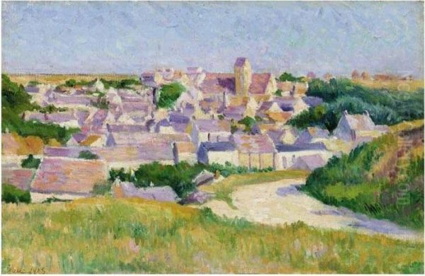 Moulineux, L'entree Du Village Oil Painting by Maximilien Luce