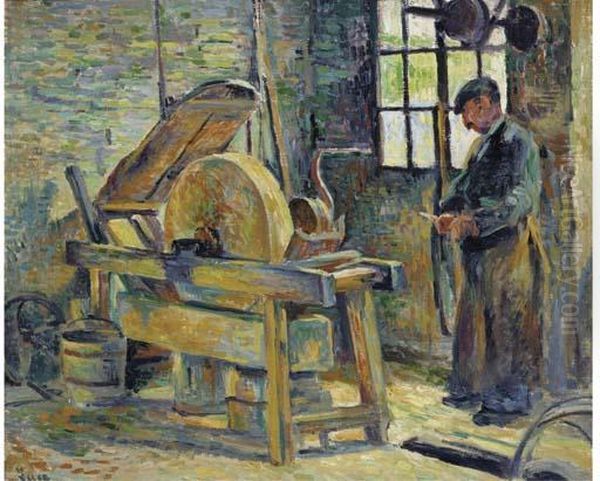 Le Remouleur Oil Painting by Maximilien Luce