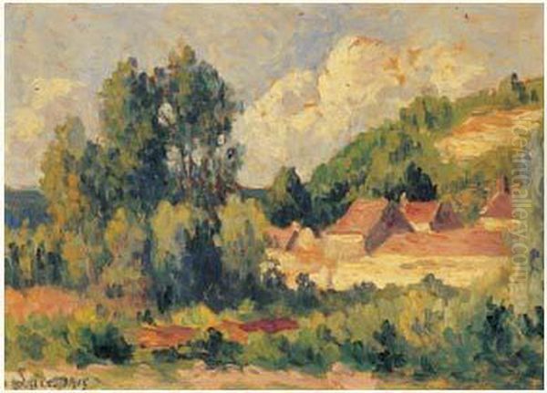 Maison A Flanc De Coteau Oil Painting by Maximilien Luce