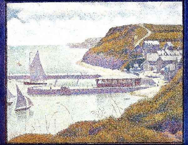 Port En Bessin The Outer Harbor High Tide by Georges Seurat