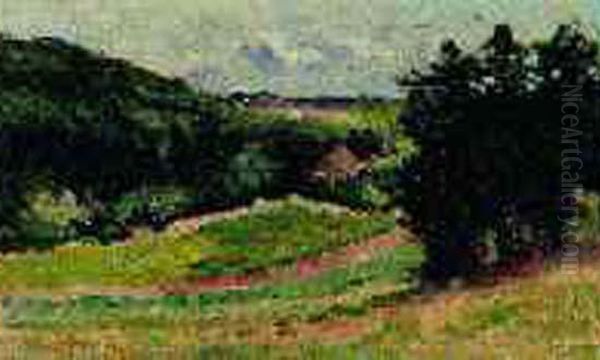 Paysage A La Clairiere, Circa 1905 Oil Painting by Maximilien Luce