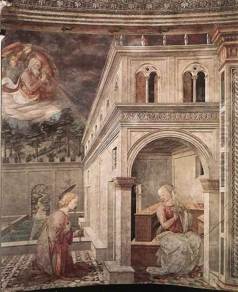 Annunciation 1467-69 Oil Painting by Fra Filippo Lippi