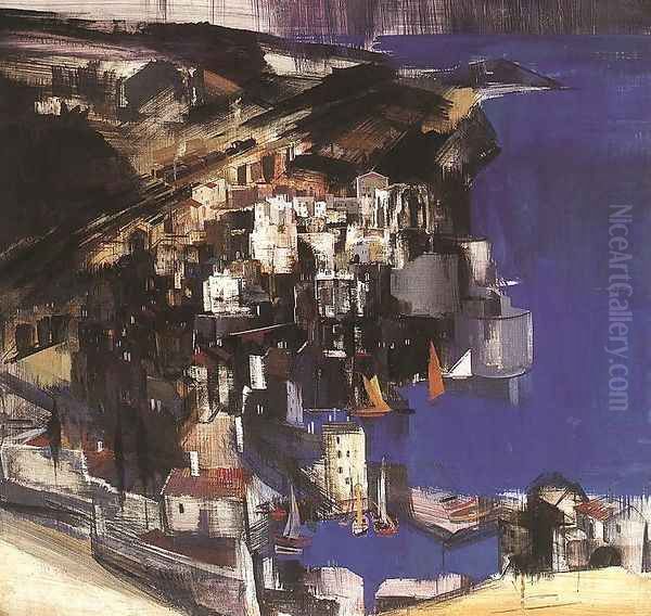 Cefalu, 1930 Oil Painting by Vilmos Aba-Novak