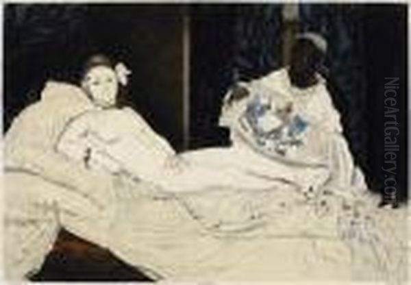 Olympia, By Jacques Villon Oil Painting by Edouard Manet