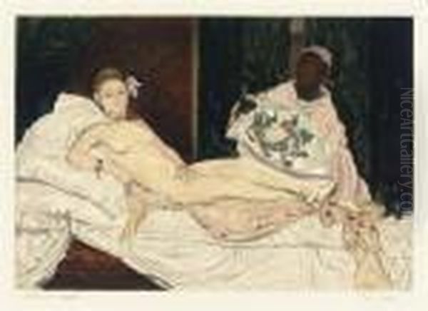 By Jacques Villon Oil Painting by Edouard Manet