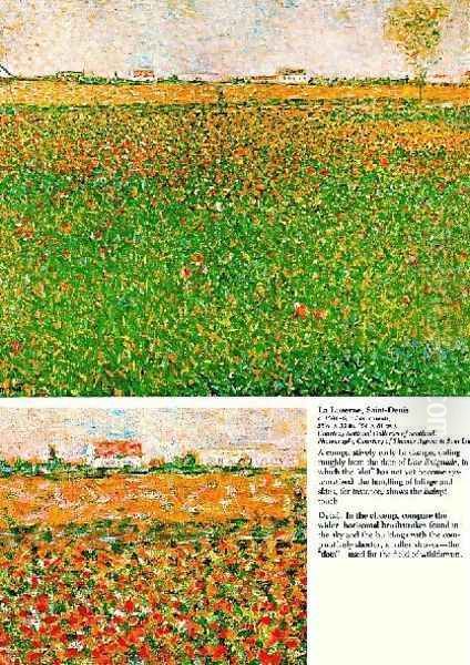 Lucerne Aka Alfalfa Field Oil Painting by Georges Seurat