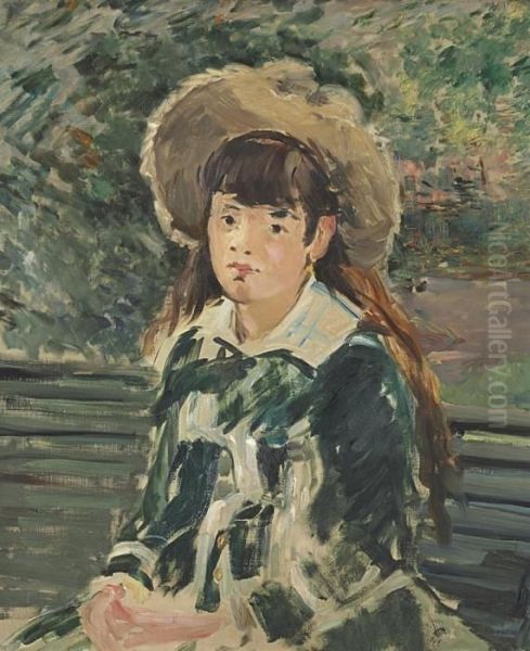 Fillette Sur Un Banc Oil Painting by Edouard Manet