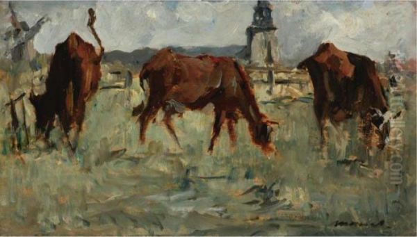 Vaches Au Pturage Oil Painting by Edouard Manet