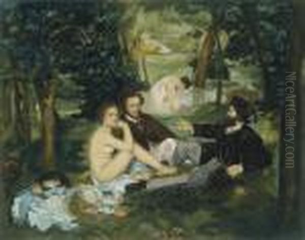 Le Dejeuner Sur L'herbe Oil Painting by Edouard Manet