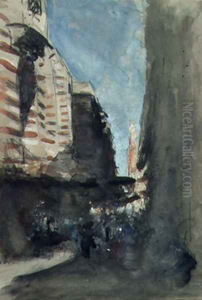 A Street in Cairo Oil Painting by Hercules Brabazon Brabazon