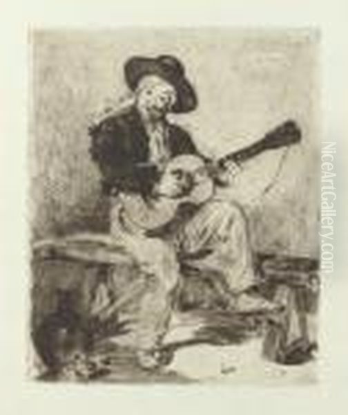 Le Chanteur Espagnol (le Guitarero) (guerin 16; Harris 12) Oil Painting by Edouard Manet