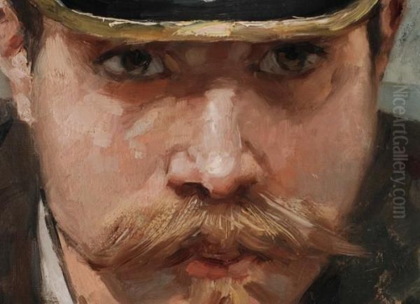 Le Casque Prussien - Der Preussische Helm Oil Painting by Edouard Manet