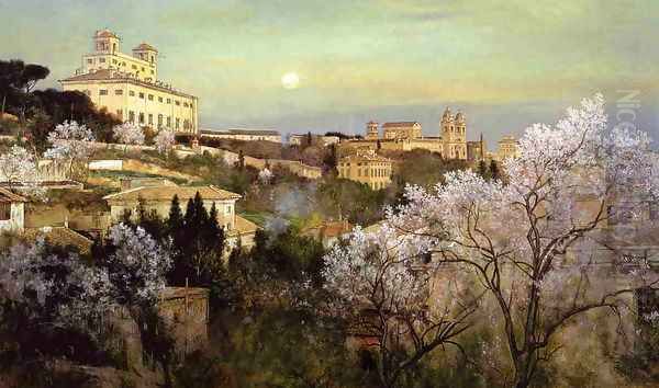 Il Pincio with a View of Villa Medici Oil Painting by Charles Caryl Coleman