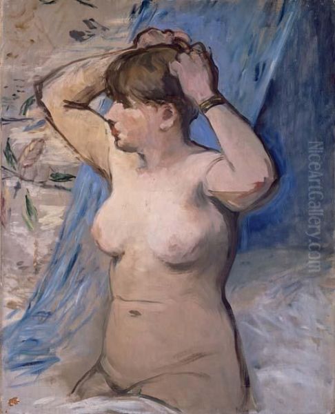 Femme Nue Se Coiffant Oil Painting by Edouard Manet