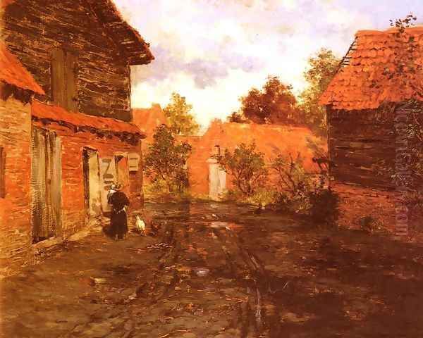 After The Rain Oil Painting by Fritz Thaulow