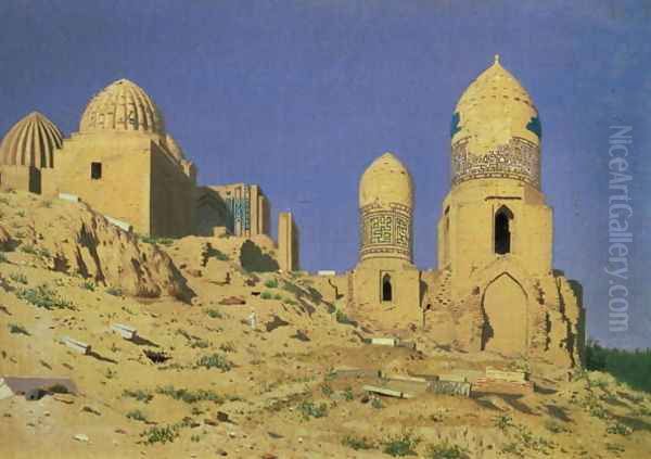 Hazreti Shakh-i-Zindeh Mausoleum in Samarkand, 1869-70 Oil Painting by Vasili Vasilyevich Vereshchagin