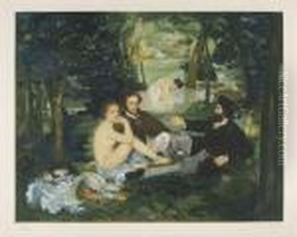 Le Dejeuner Sur L'herbe Oil Painting by Edouard Manet