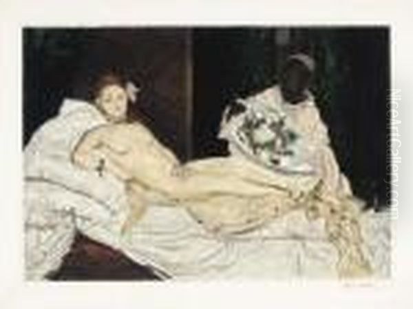 Olympia, By Jacques Villon Oil Painting by Edouard Manet