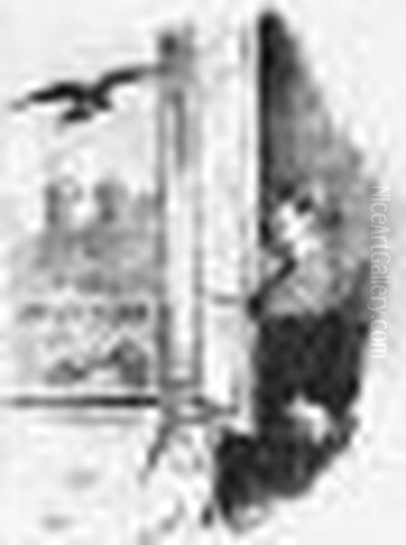 Edgar Allen Poe: Stephane Mallarme. Le Corbeau (h.83b; C; D; E; And F) Oil Painting by Edouard Manet