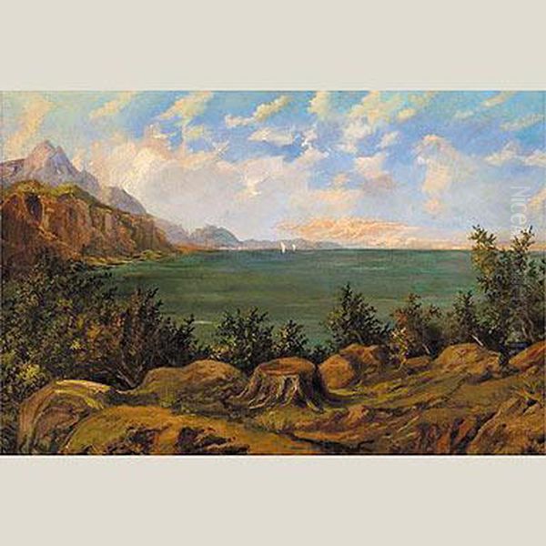 Paisaje Costero Oil Painting by Ramon Marti Y Alsina