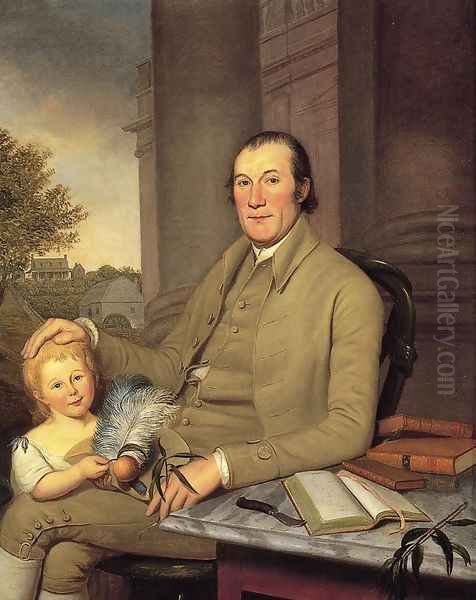 William Smith and His Grandson Oil Painting by Charles Willson Peale