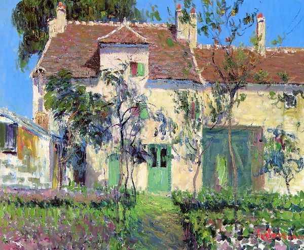 The Garden Behind the House Oil Painting by Gustave Loiseau